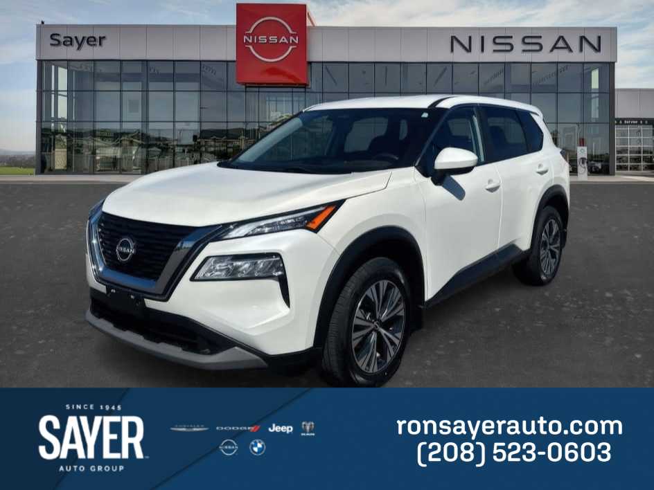 Pearl White Tricoat 2023 Nissan Rogue SV AWD SUV / Crossover All-Wheel Drive Continuously Variable Transmission