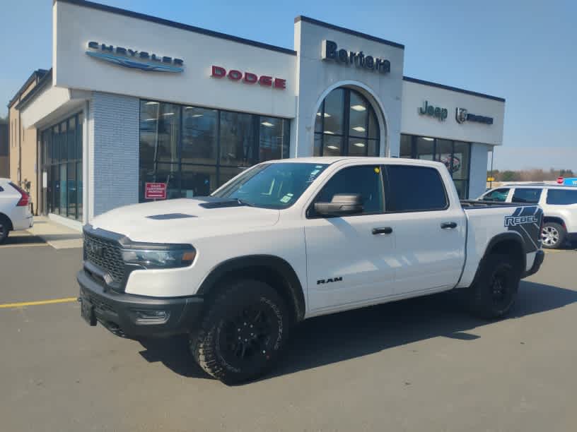 Bright White Clearcoat 2026 RAM 1500 Rebel Crew Cab 4WD Pickup Truck Four-Wheel Drive 8-Speed Automatic