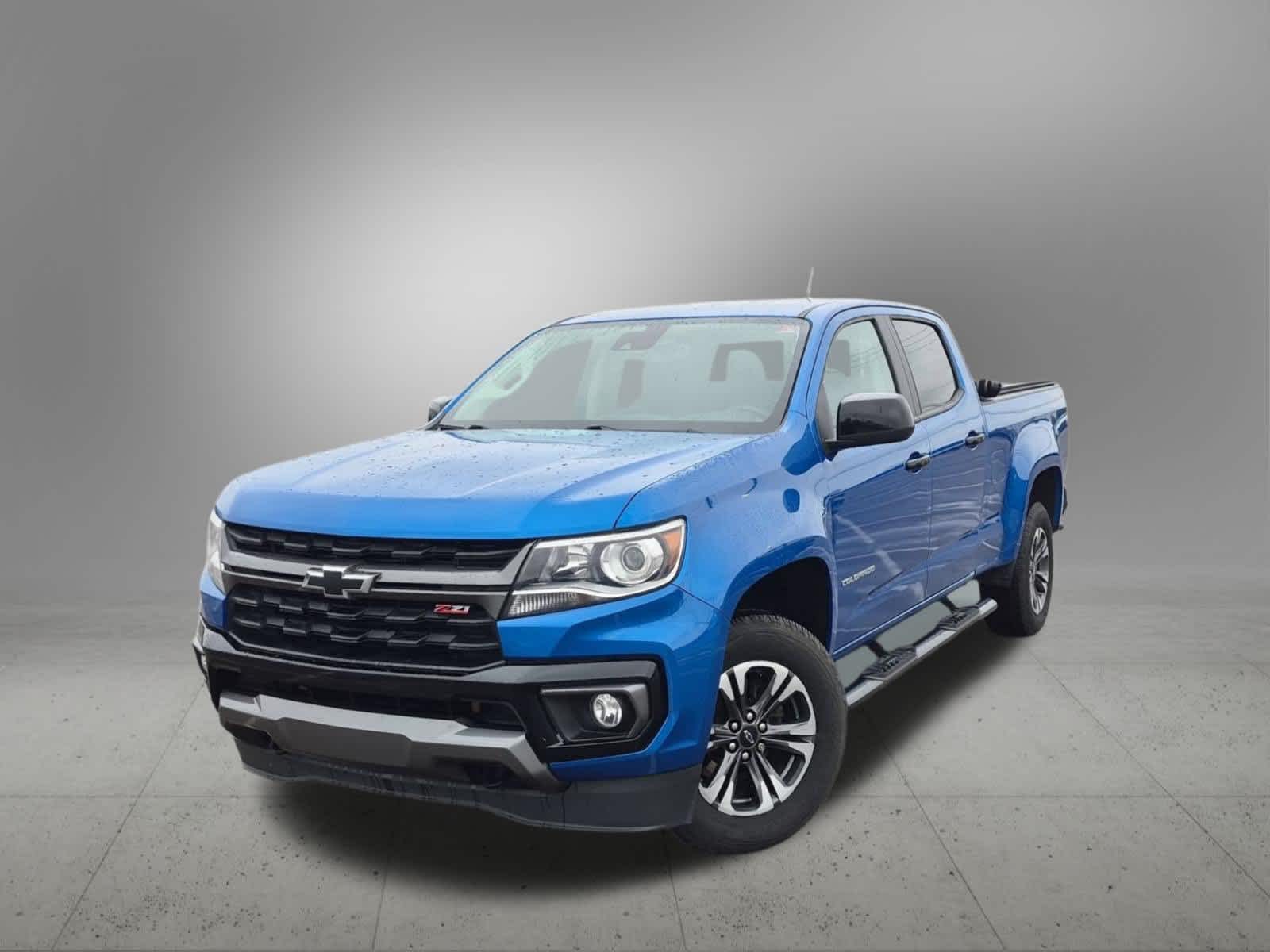 Bright Blue Metallic 2021 Chevrolet Colorado Pickup Truck Four-Wheel Drive 8-Speed Automatic