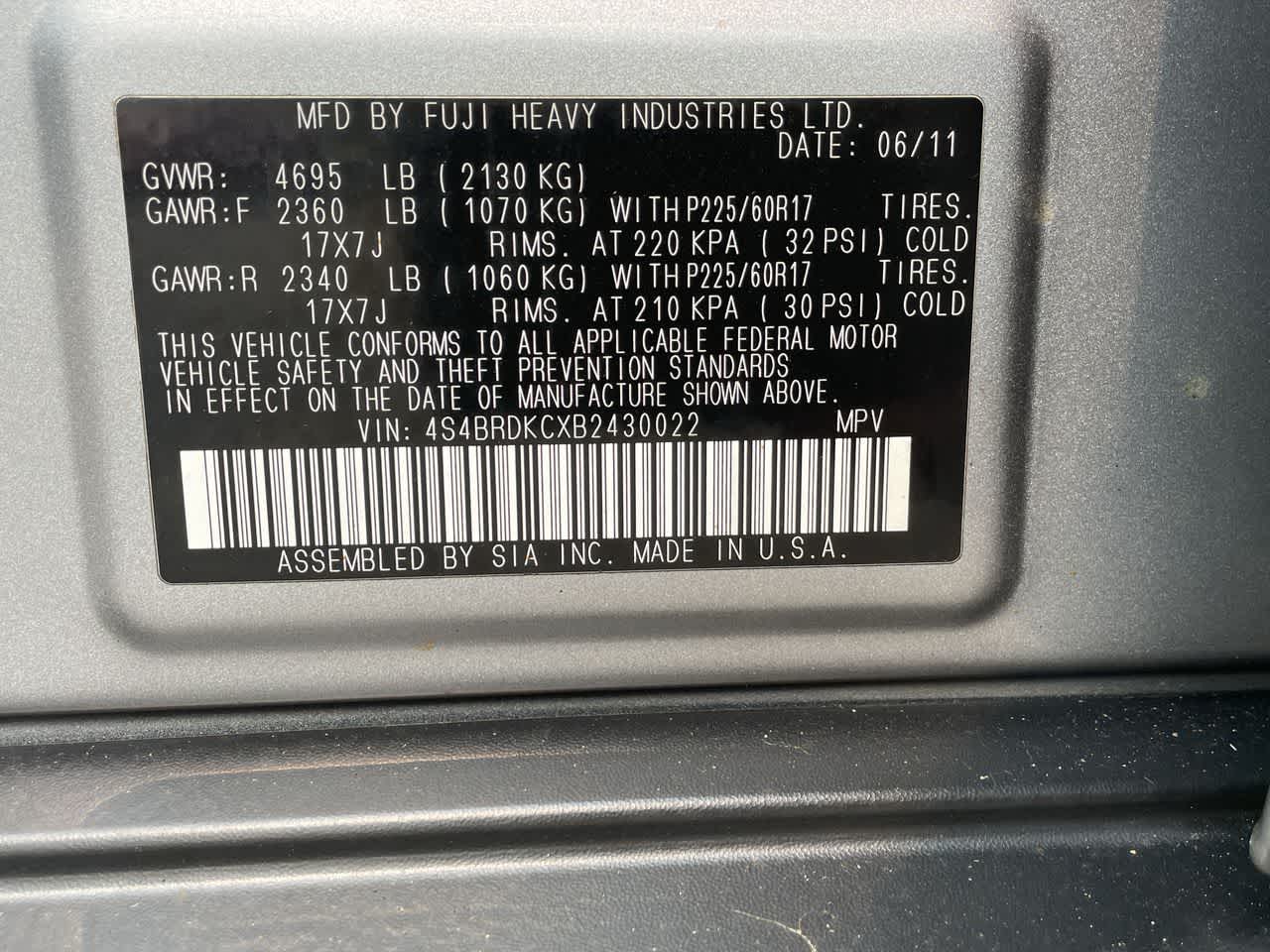 2011 Subaru Outback #29