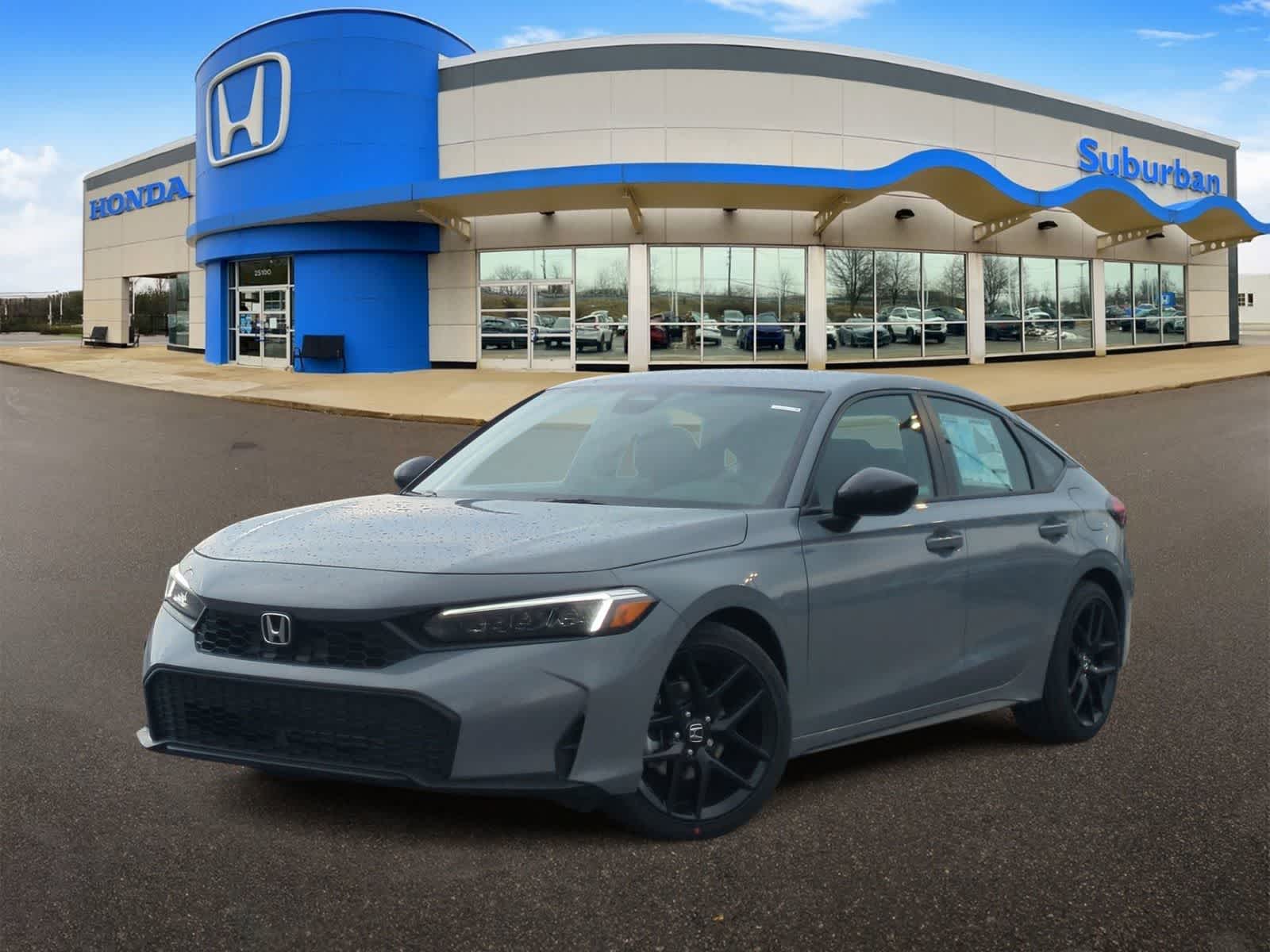 Urban Gray Pearl 2026 Honda Civic Hatchback Sport FWD Hatchback Front-Wheel Drive Continuously Variable Transmission