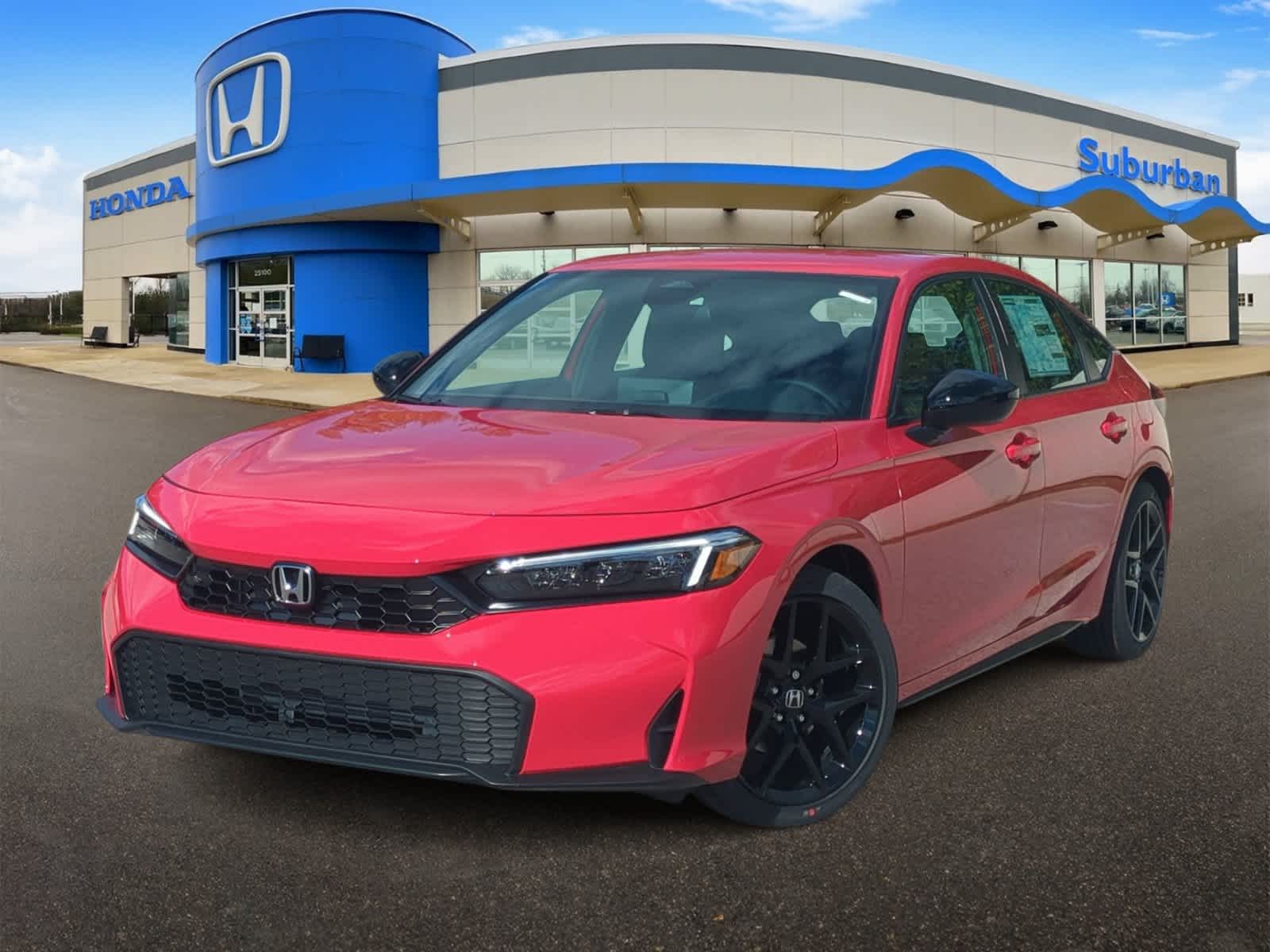 Rallye Red 2026 Honda Civic Hatchback Hatchback Front-Wheel Drive Continuously Variable Transmission