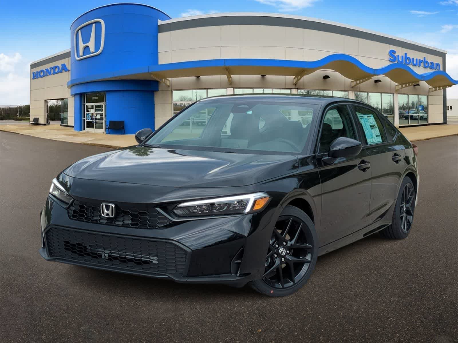 Crystal Black Pearl 2026 Honda Civic Sedan Front-Wheel Drive Continuously Variable Transmission
