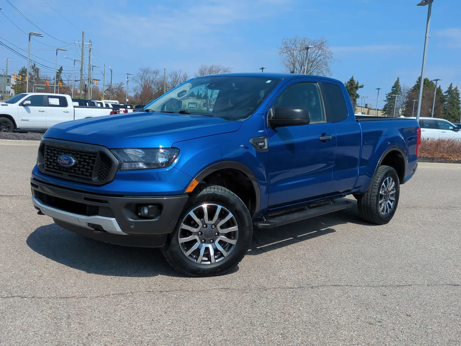 Lightning Blue Metallic 2019 Ford Ranger XLT SuperCab 4WD Pickup Truck Four-Wheel Drive Automatic