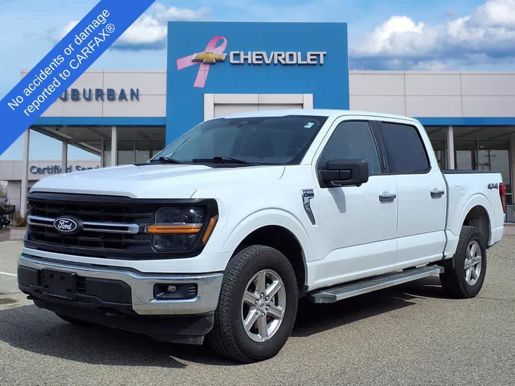 Oxford White 2024 Ford F-150 XLT SuperCrew 4WD Pickup Truck Four-Wheel Drive Automatic