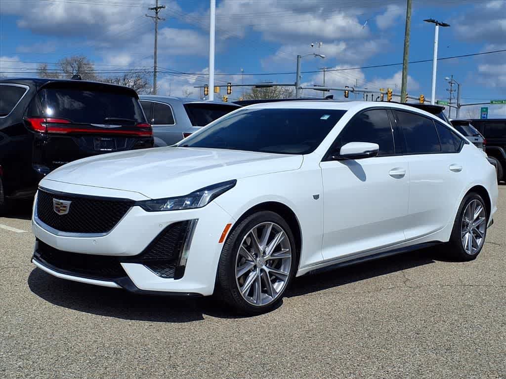 Summit White 2023 Cadillac CT5 Sport AWD Sedan All-Wheel Drive Automatic