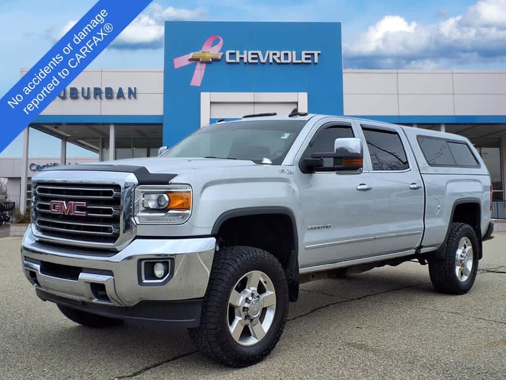 Quicksilver Metallic 2016 GMC Sierra 2500HD SLT Crew Cab SB 4WD Pickup Truck Four-Wheel Drive 6-Speed Automatic