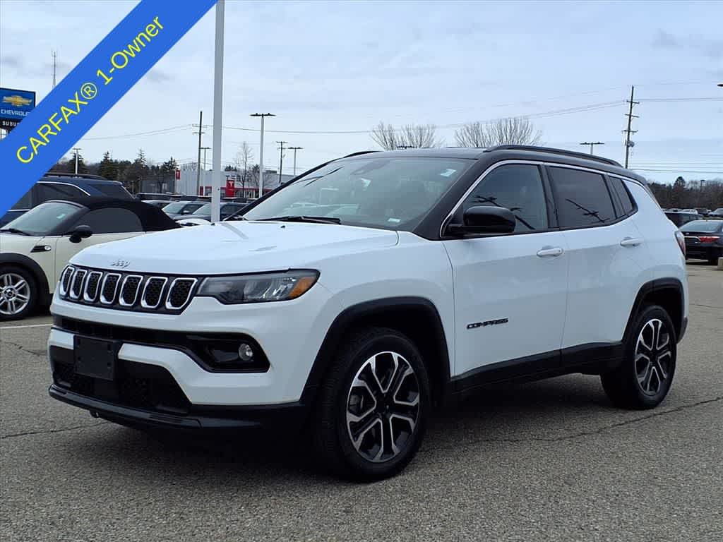 Bright White Clearcoat 2024 Jeep Compass Limited 4WD SUV / Crossover Four-Wheel Drive 8-Speed Automatic
