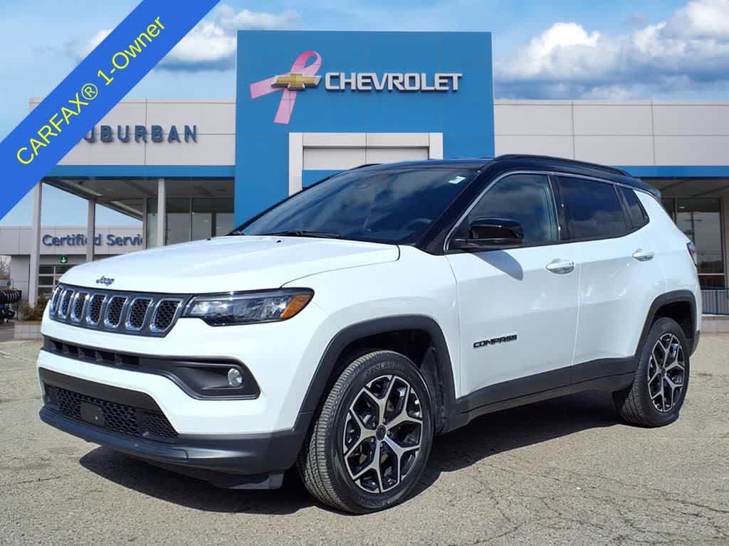 Bright White Clearcoat 2025 Jeep Compass Limited 4WD SUV / Crossover Four-Wheel Drive 8-Speed Automatic