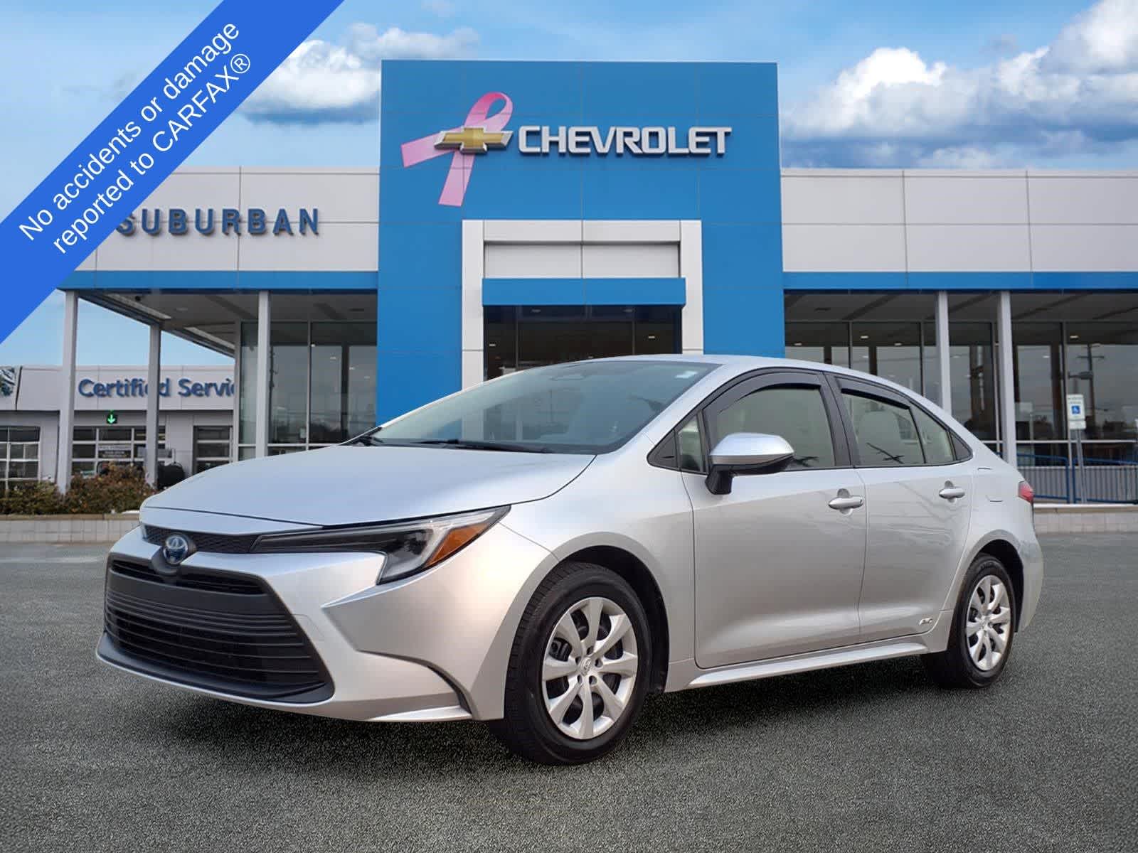 Classic Silver Metallic 2024 Toyota Corolla Hybrid Sedan All-Wheel Drive Continuously Variable Transmission