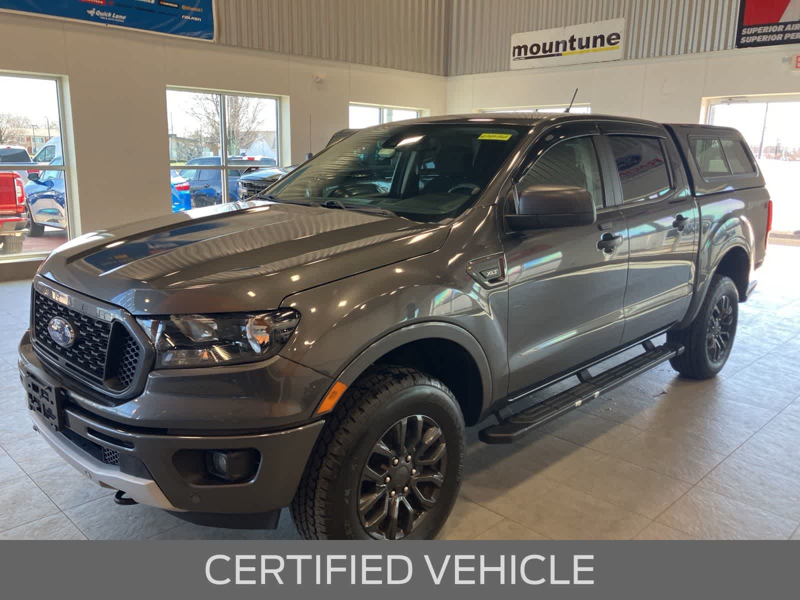 Gray (Magnetic Metallic) 2019 Ford Ranger XLT SuperCrew 4WD Pickup Truck Four-Wheel Drive Automatic