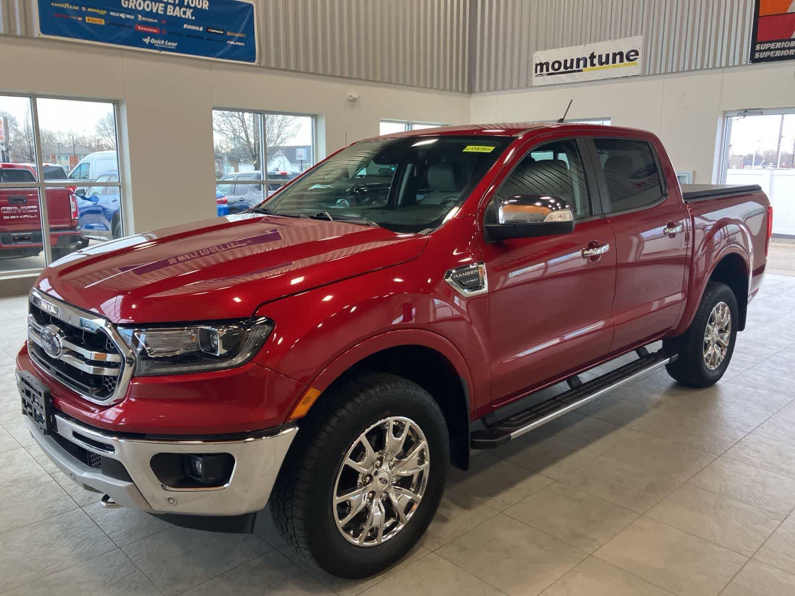 Rapid Red Metallic Tinted Clearcoat 2020 Ford Ranger Lariat SuperCrew 4WD Pickup Truck Four-Wheel Drive Automatic
