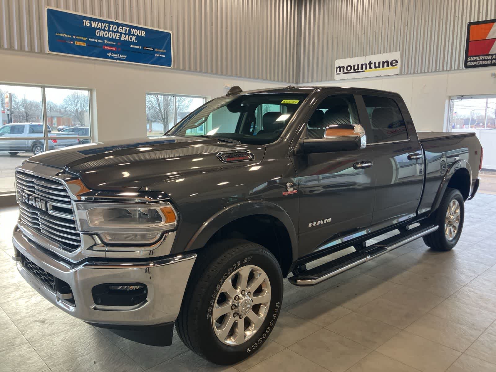 Gray (Granite Crystal Metallic Clearcoat) 2022 RAM 2500 Laramie Crew Cab 4WD Pickup Truck Four-Wheel Drive 6-Speed Automatic