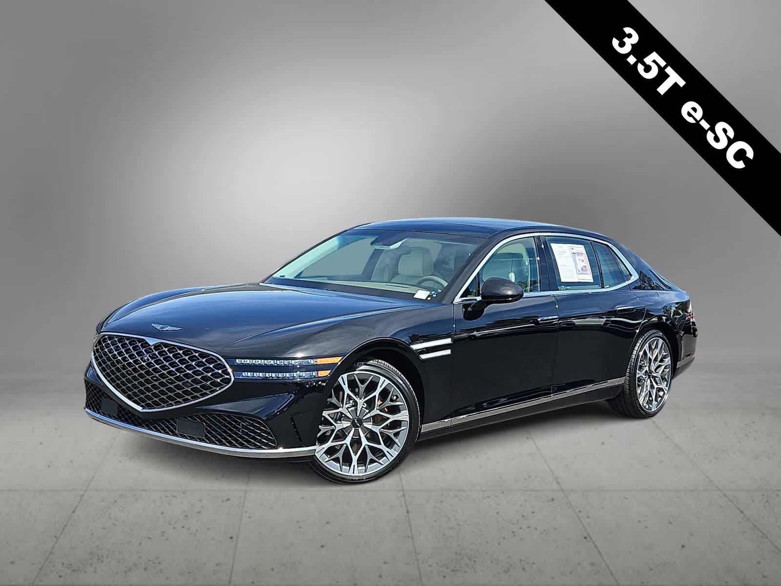 Maui Black 2025 Genesis G90 3.5T e-Supercharger AWD Sedan All-Wheel Drive 8-Speed Automatic