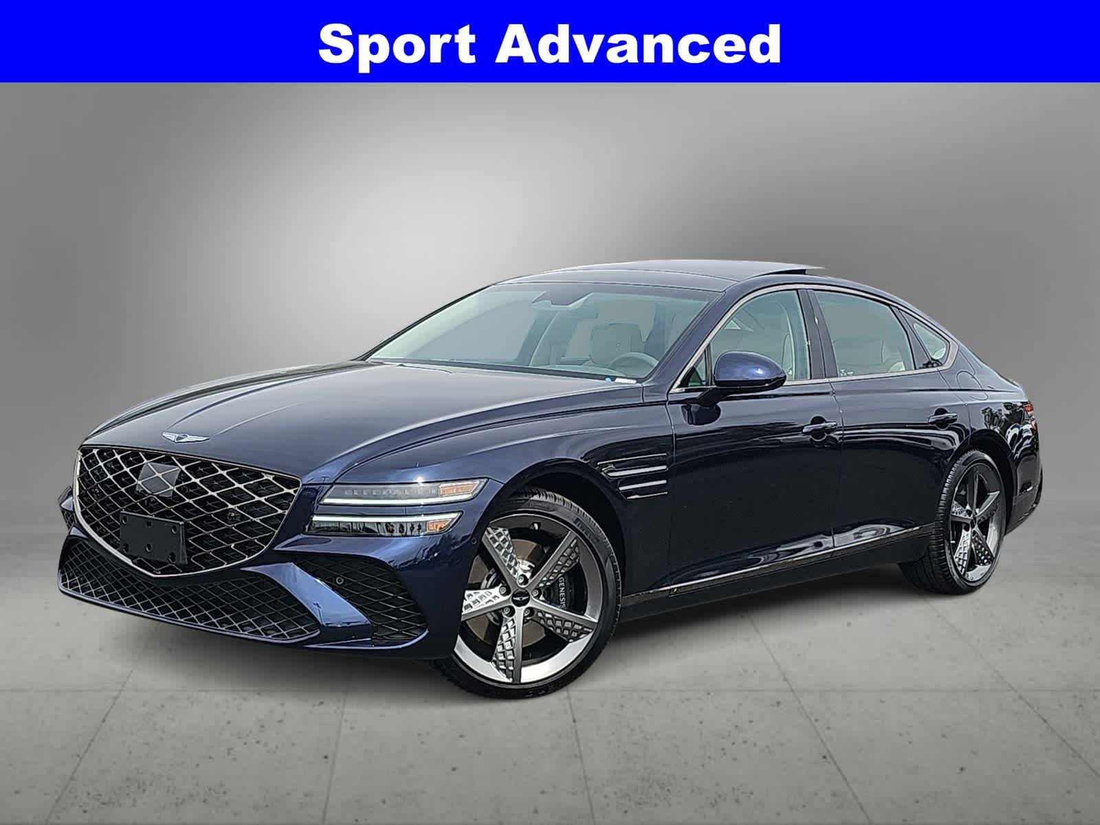 Capri Blue 2026 Genesis G80 3.5T Sport Prestige AWD Sedan All-Wheel Drive 8-Speed Automatic