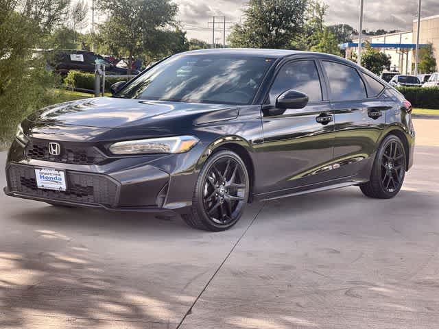 Crystal Black Pearl 2025 Honda Civic Hatchback Sport FWD Hatchback Front-Wheel Drive Continuously Variable Transmission