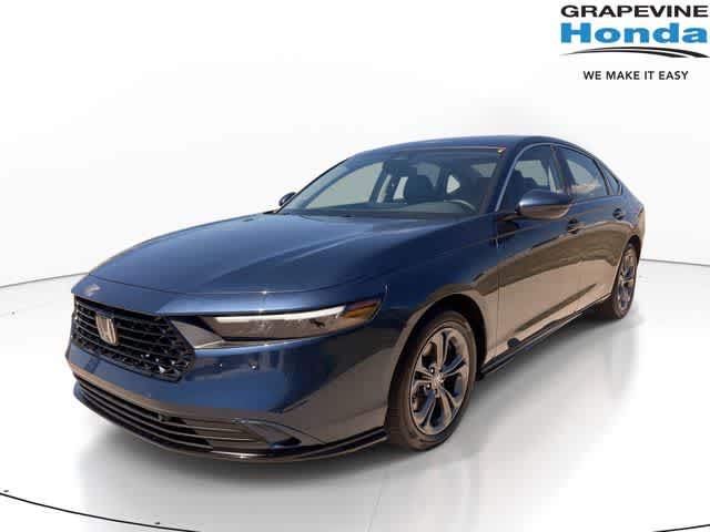 Canyon River Blue Metallic 2024 Honda Accord Hybrid EX-L FWD Sedan Front-Wheel Drive Continuously Variable Transmission