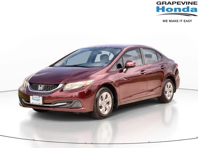 Red 2013 Honda Civic Sedan Front-Wheel Drive 5-Speed Automatic