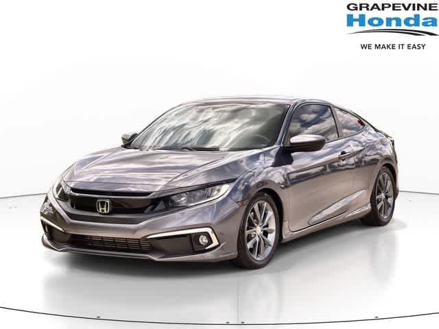 Gray (Modern Steel Metallic) 2020 Honda Civic EX Coupe FWD Coupe Front-Wheel Drive Continuously Variable Transmission