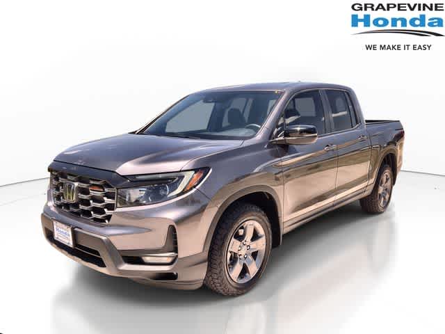 Gray (Modern Steel Metallic) 2024 Honda Ridgeline Pickup Truck All-Wheel Drive 9-Speed Automatic