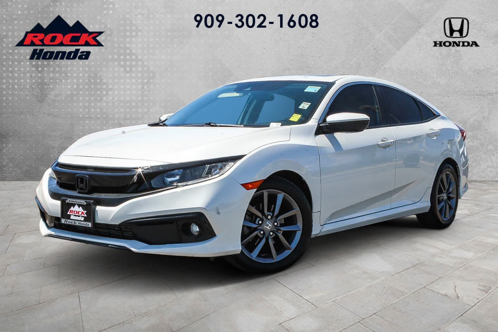 Platinum White Pearl 2020 Honda Civic Sedan Front-Wheel Drive Continuously Variable Transmission