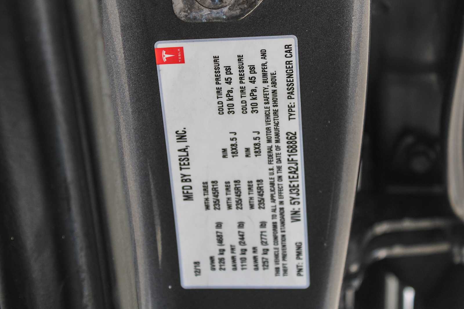 2018 Tesla Model 3 Long Range Battery 30