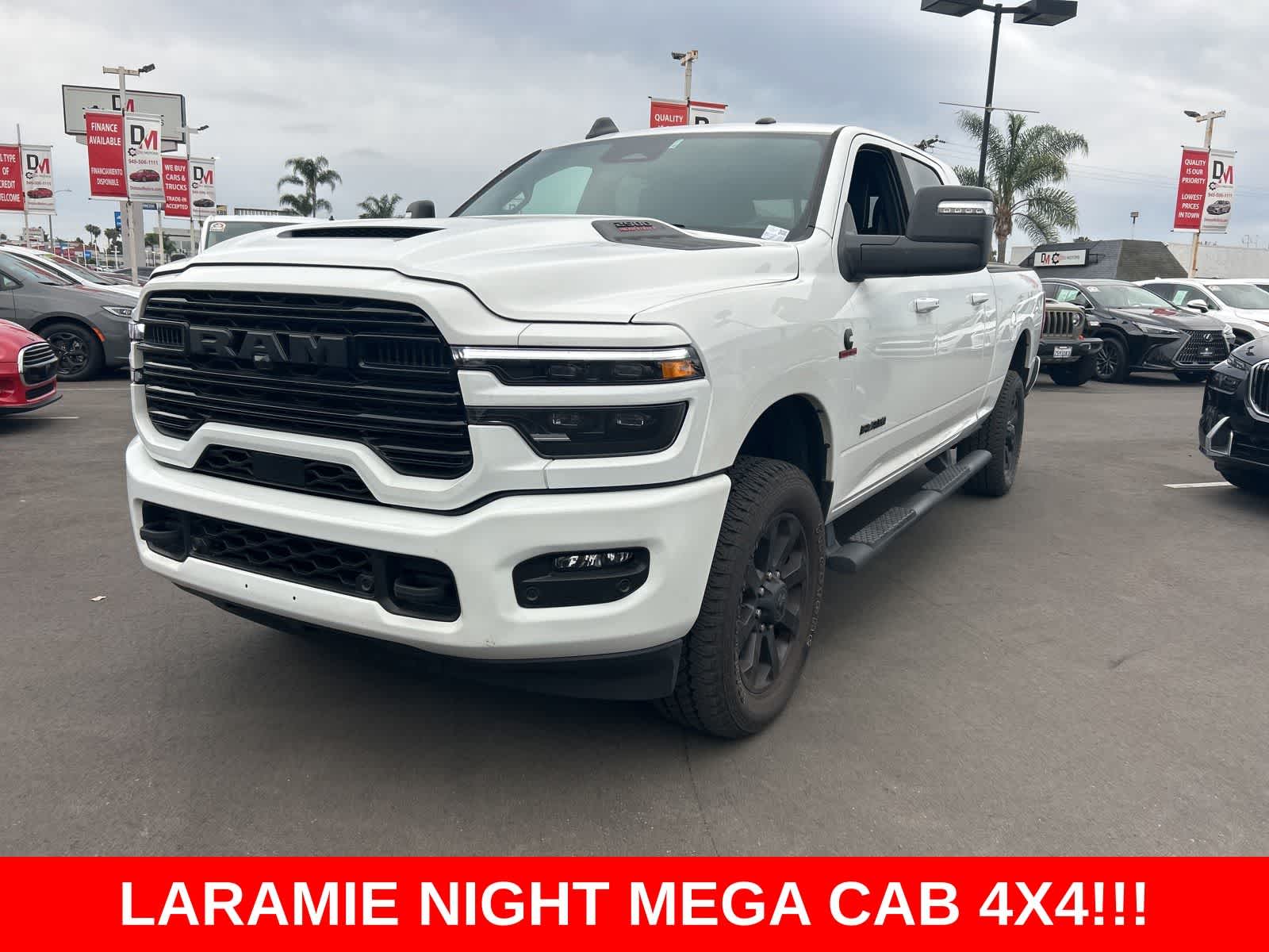 Bright White Clearcoat 2026 RAM 2500 Laramie Mega Cab 4WD Pickup Truck Four-Wheel Drive 8-Speed Automatic