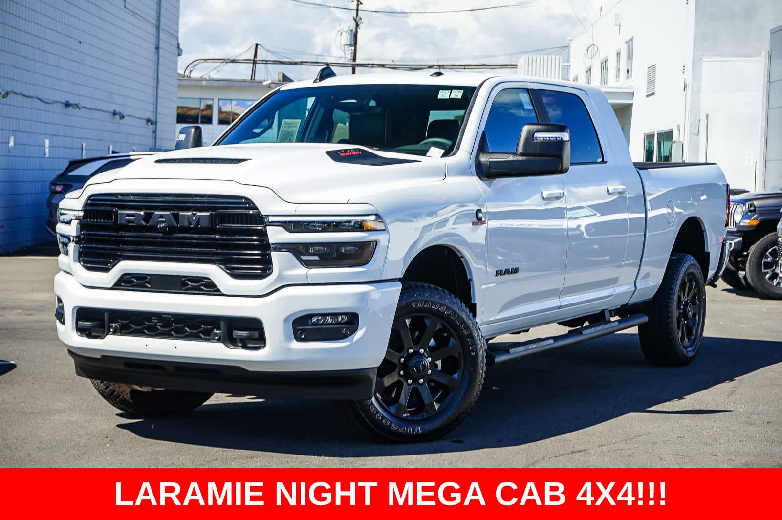 Bright White Clearcoat 2026 RAM 2500 Laramie Mega Cab 4WD Pickup Truck Four-Wheel Drive 8-Speed Automatic