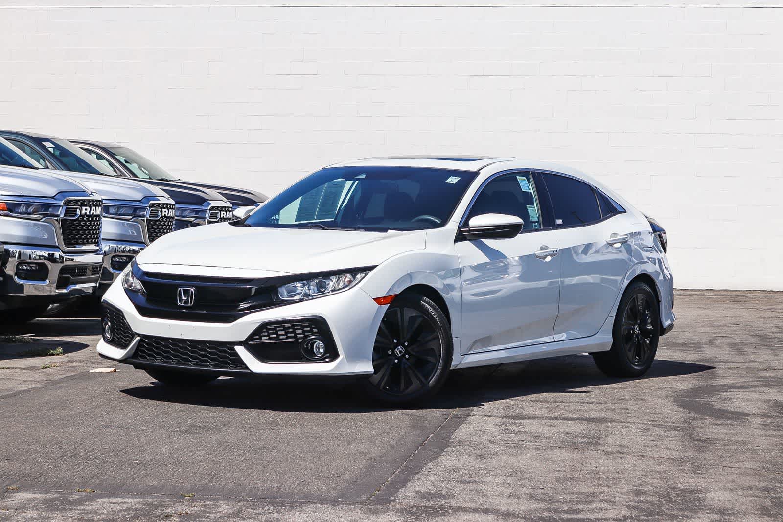 White Orchid Pearl 2019 Honda Civic Hatchback Hatchback Front-Wheel Drive Continuously Variable Transmission