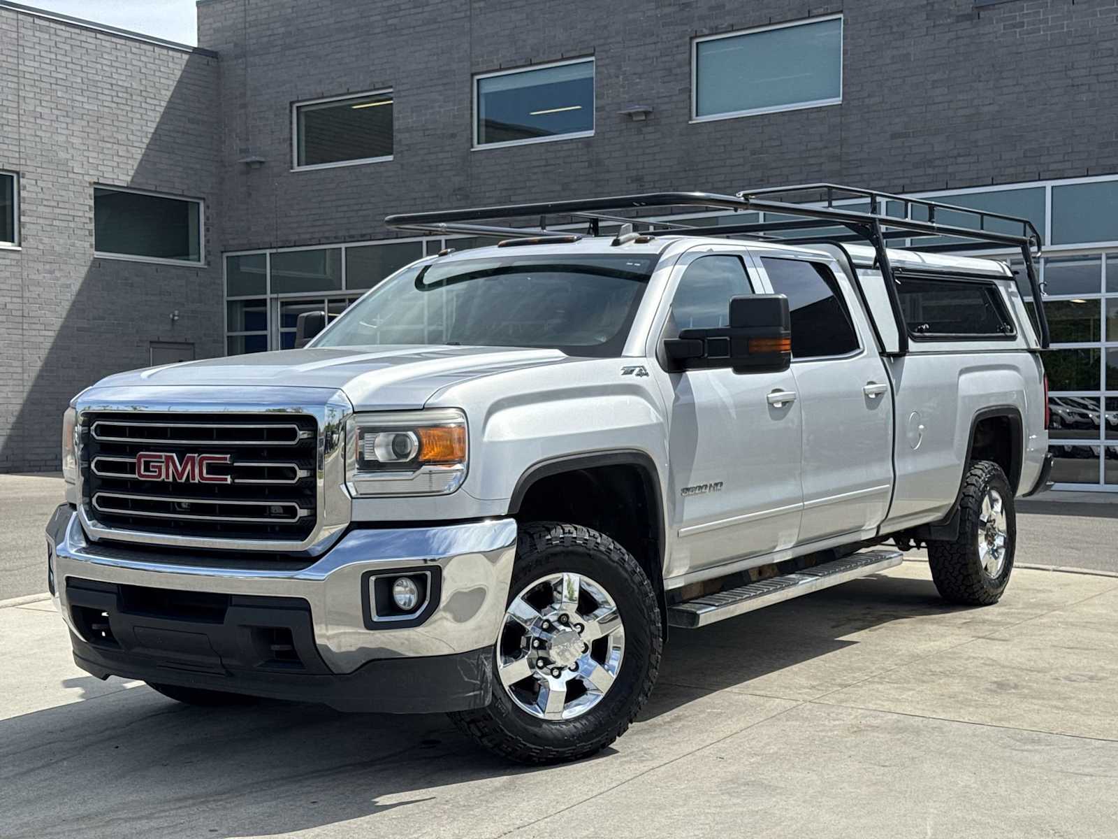 Quicksilver Metallic 2015 GMC Sierra 3500HD SLE Crew Cab 4WD Pickup Truck Four-Wheel Drive 6-Speed Automatic