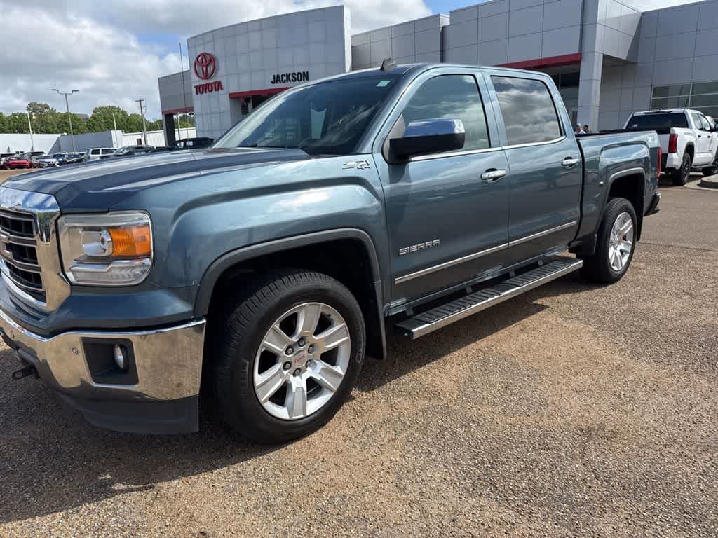 Stealth Gray Metallic 2014 GMC Sierra 1500 SLT Crew Cab 4WD Pickup Truck Four-Wheel Drive 6-Speed Automatic