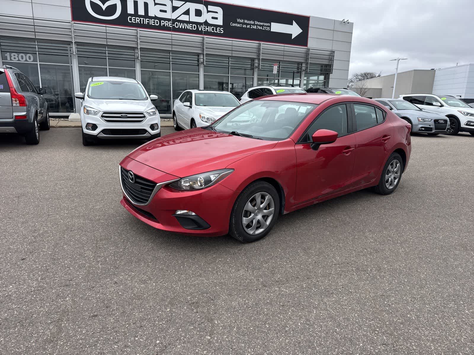 Soul Red Metallic 2016 Mazda MAZDA3 i Sport Sedan Front-Wheel Drive Automatic