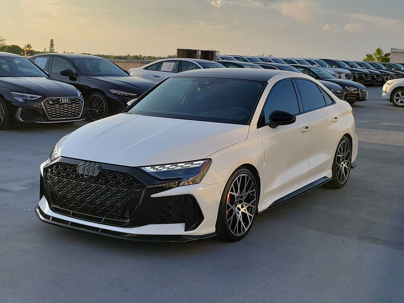 White 2025 Audi RS 3 Sedan All-Wheel Drive 7-Speed Automatic