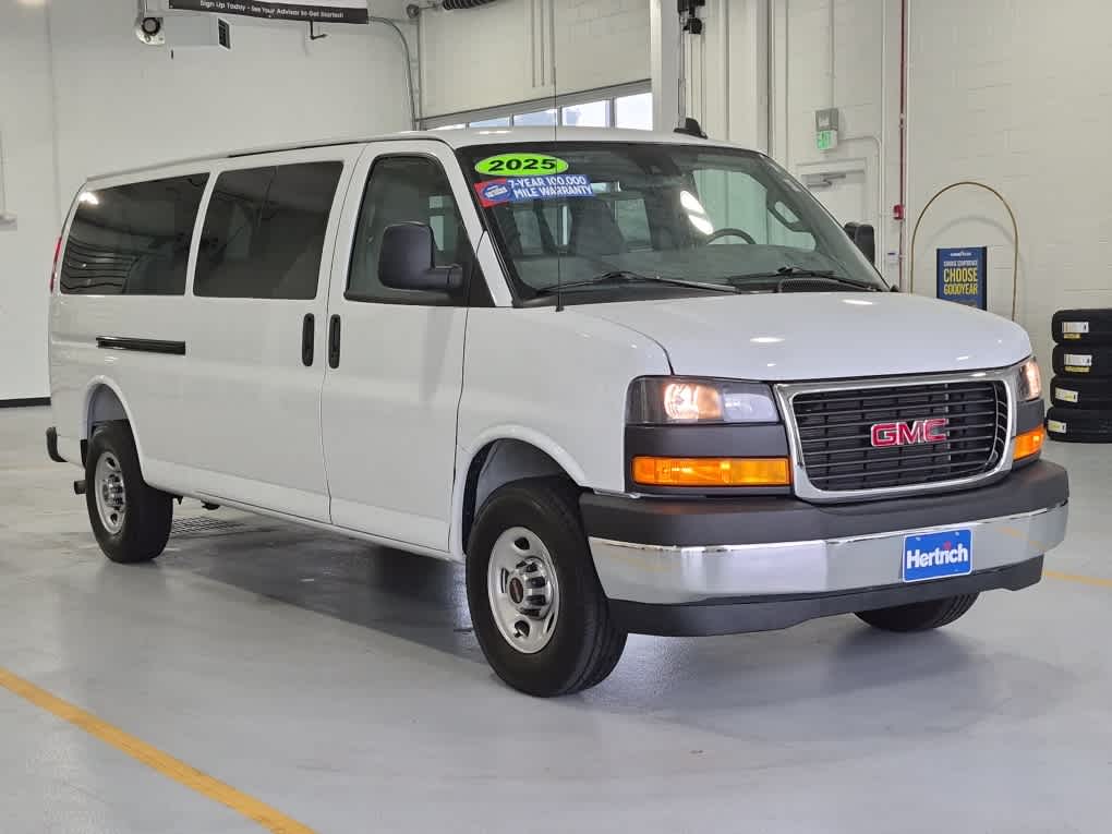 2025 GMC Savana Passenger LT - Summit White exterior view 2