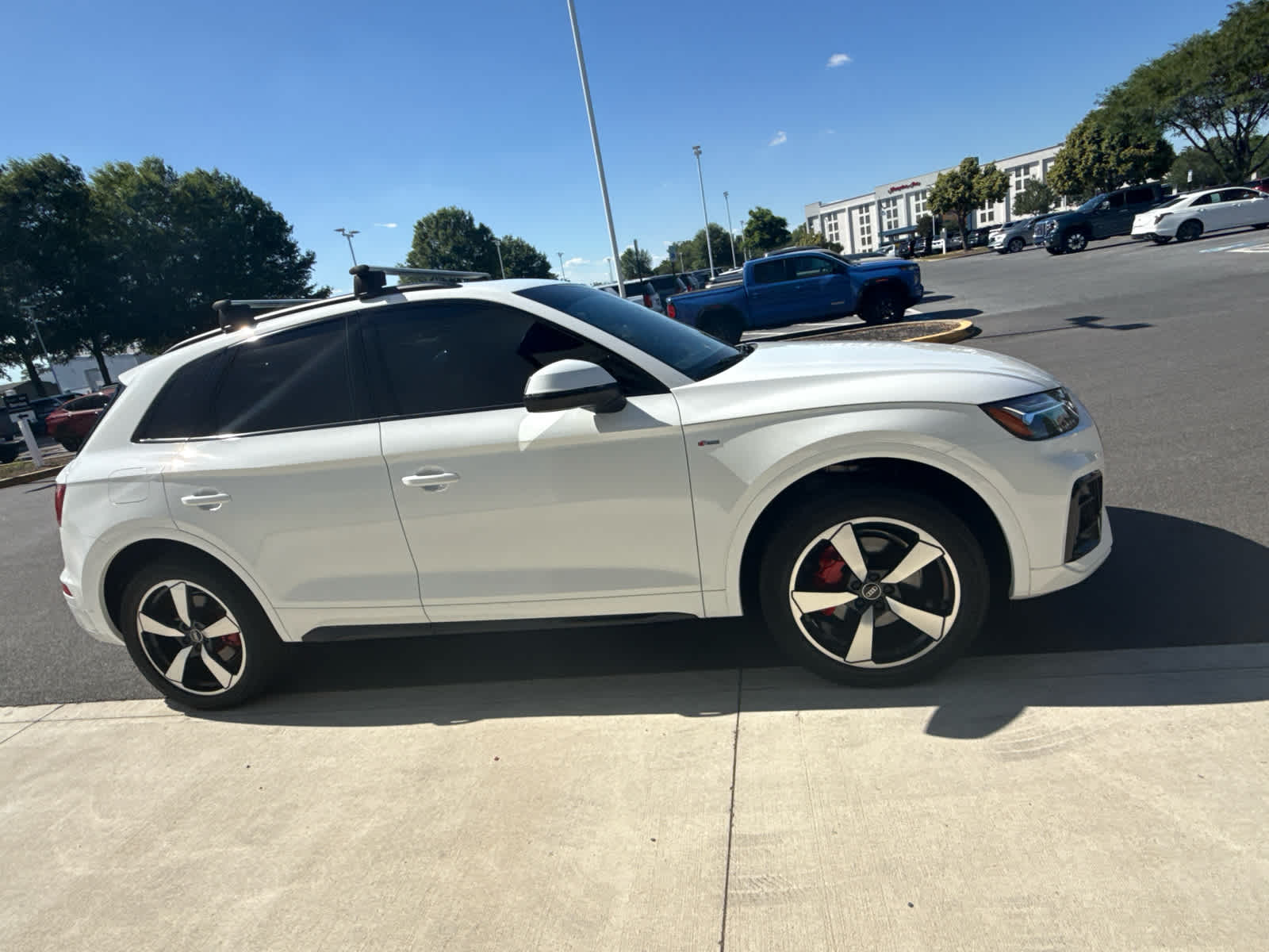 2024 Audi Q5 S line Premium Plus - Arkona White exterior view 2