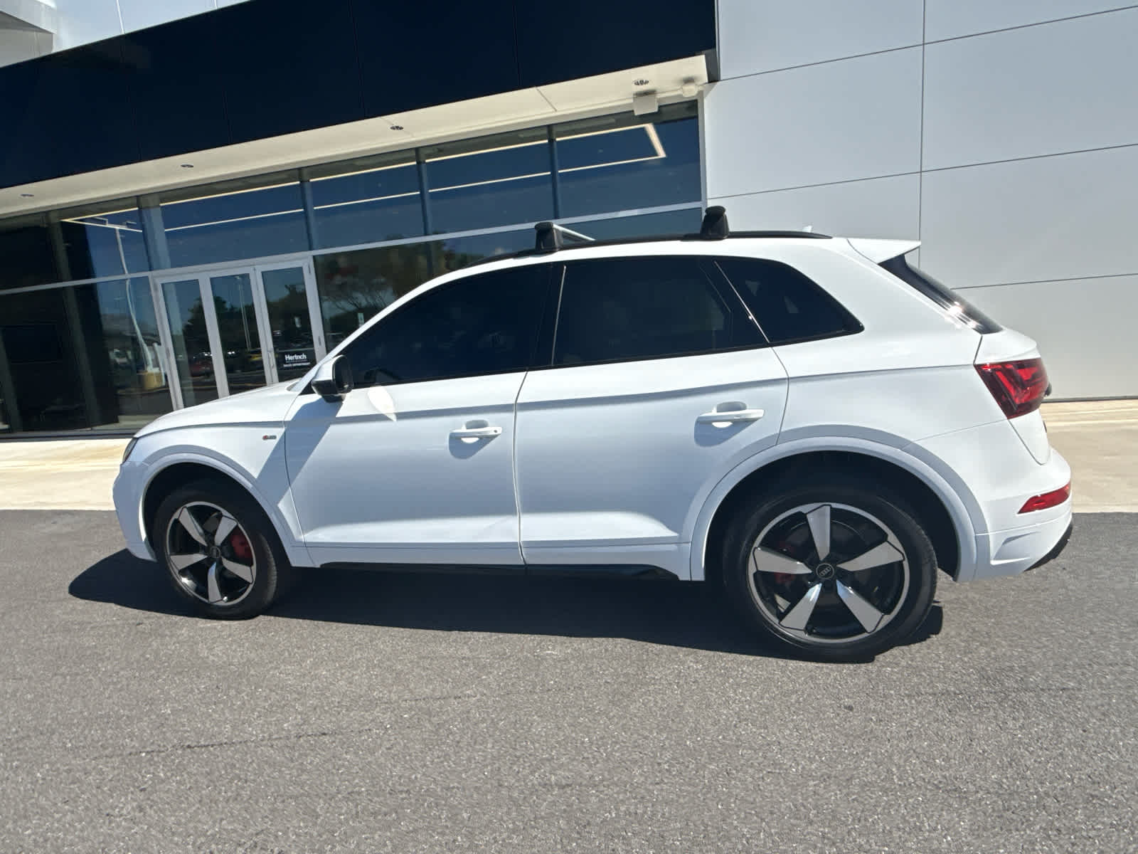 2024 Audi Q5 S line Premium Plus - Arkona White exterior view 3