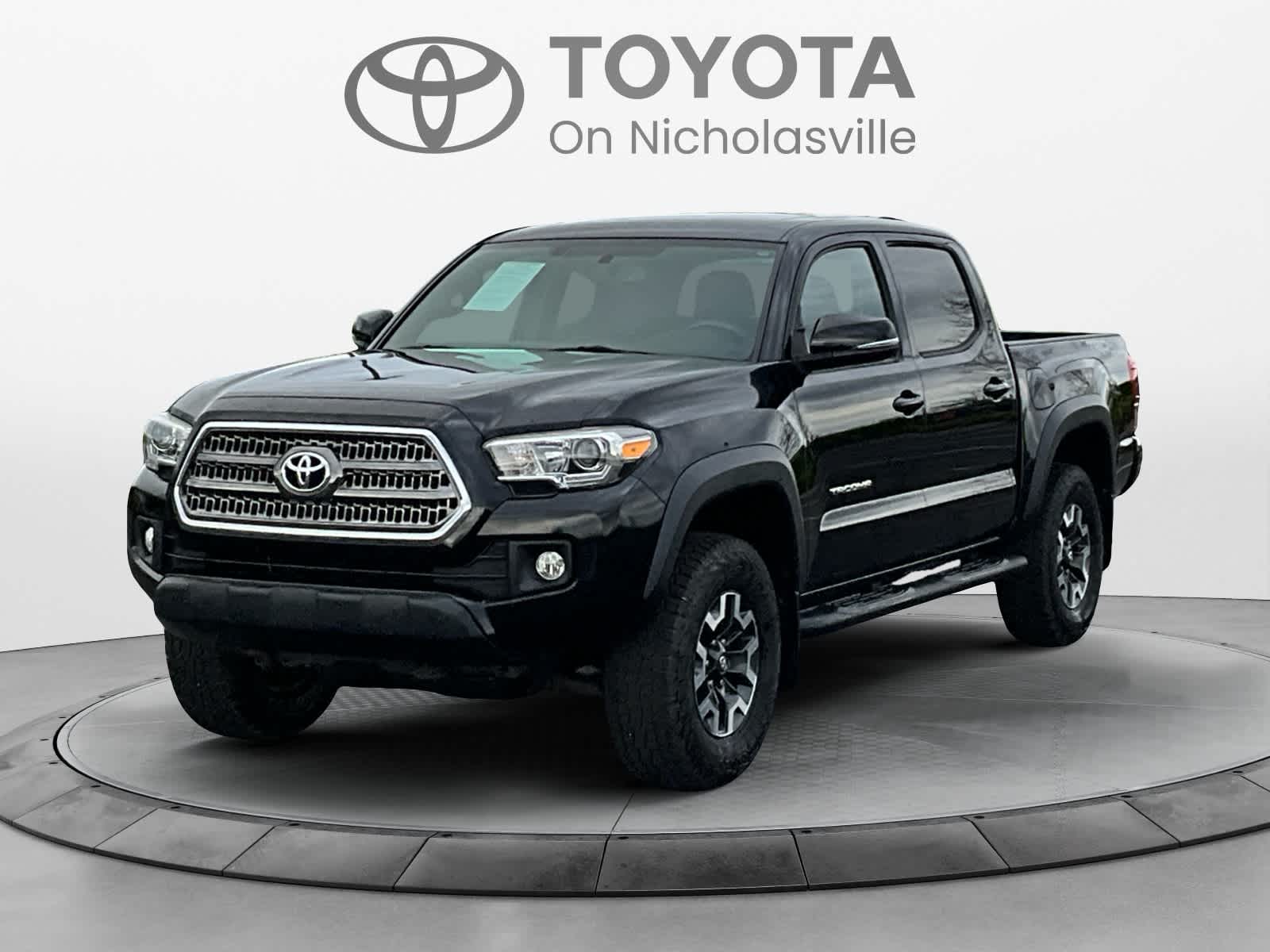 Black 2016 Toyota Tacoma Double Cab V6 TRD Off Road 4WD Pickup Truck Four-Wheel Drive Automatic