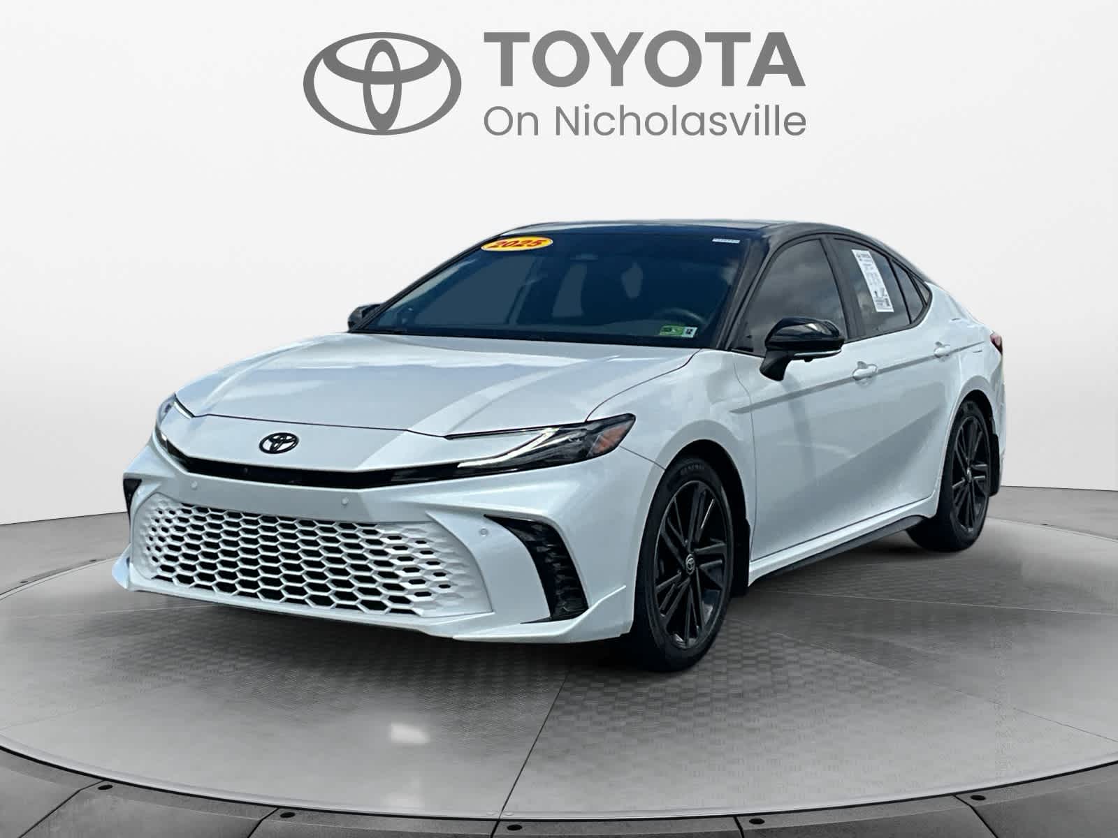 Wind Chill Pearl/Midnight Black Metallic 2025 Toyota Camry Sedan All-Wheel Drive Continuously Variable Transmission
