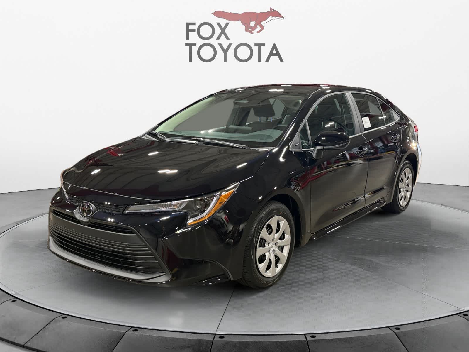 Midnight Black Metallic 2026 Toyota Corolla LE FWD Sedan Front-Wheel Drive Continuously Variable Transmission