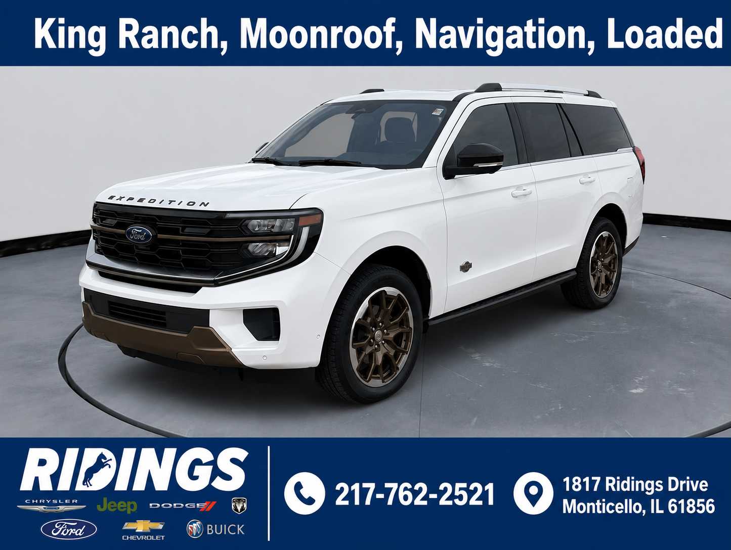 Star White Metallic Tri-Coat 2025 Ford Expedition SUV / Crossover Four-Wheel Drive Automatic