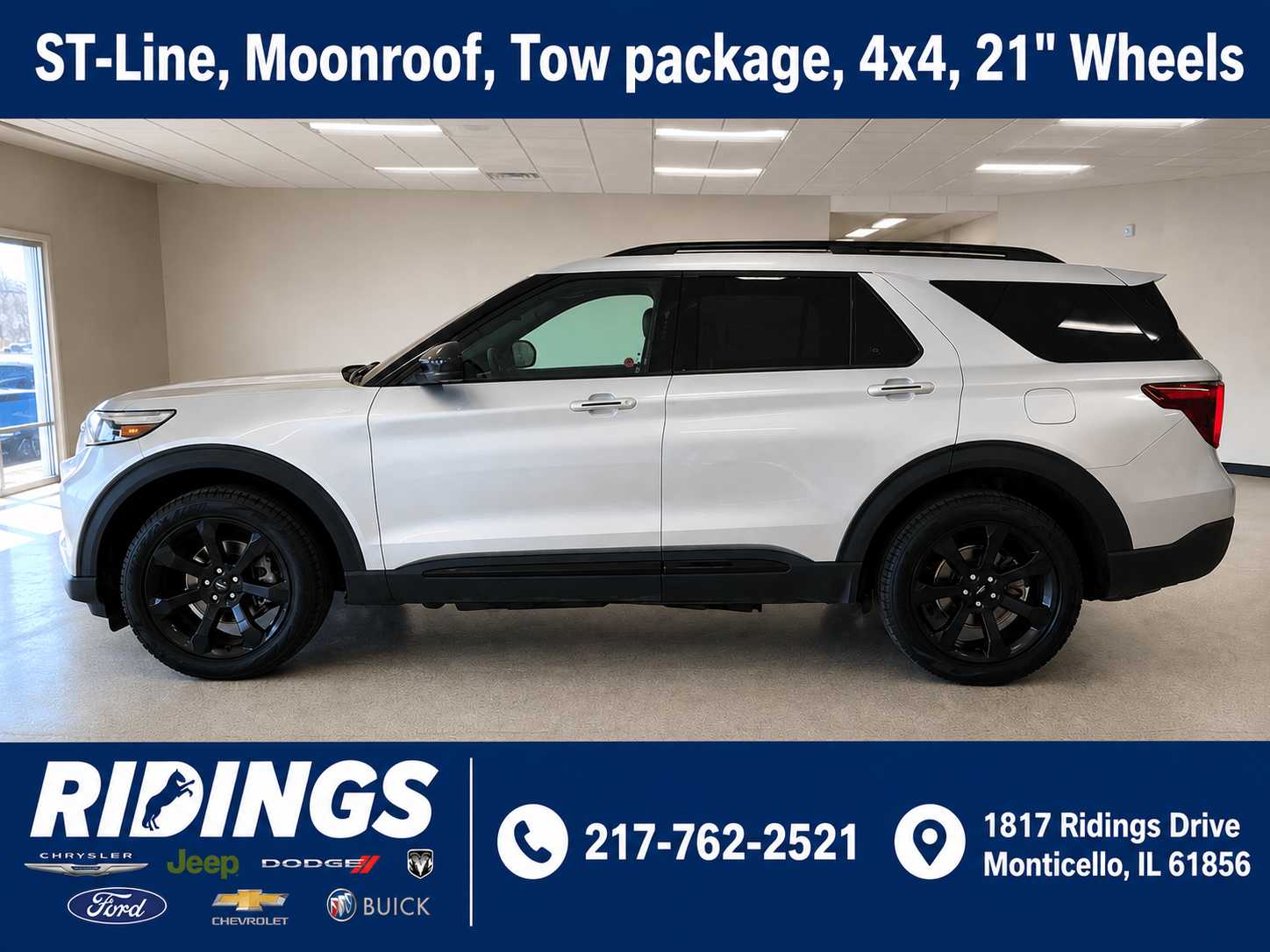 Iconic Silver Metallic 2024 Ford Explorer SUV / Crossover All-Wheel Drive Automatic