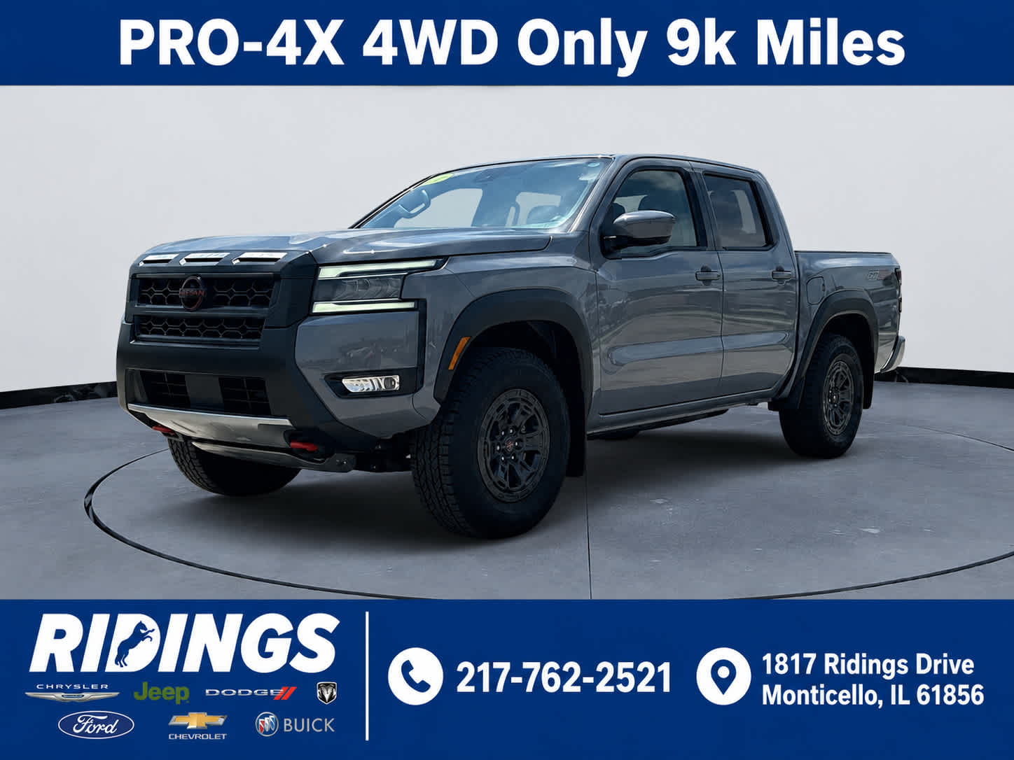 Boulder Gray Pearl 2025 Nissan Frontier Pickup Truck Four-Wheel Drive 9-Speed Automatic