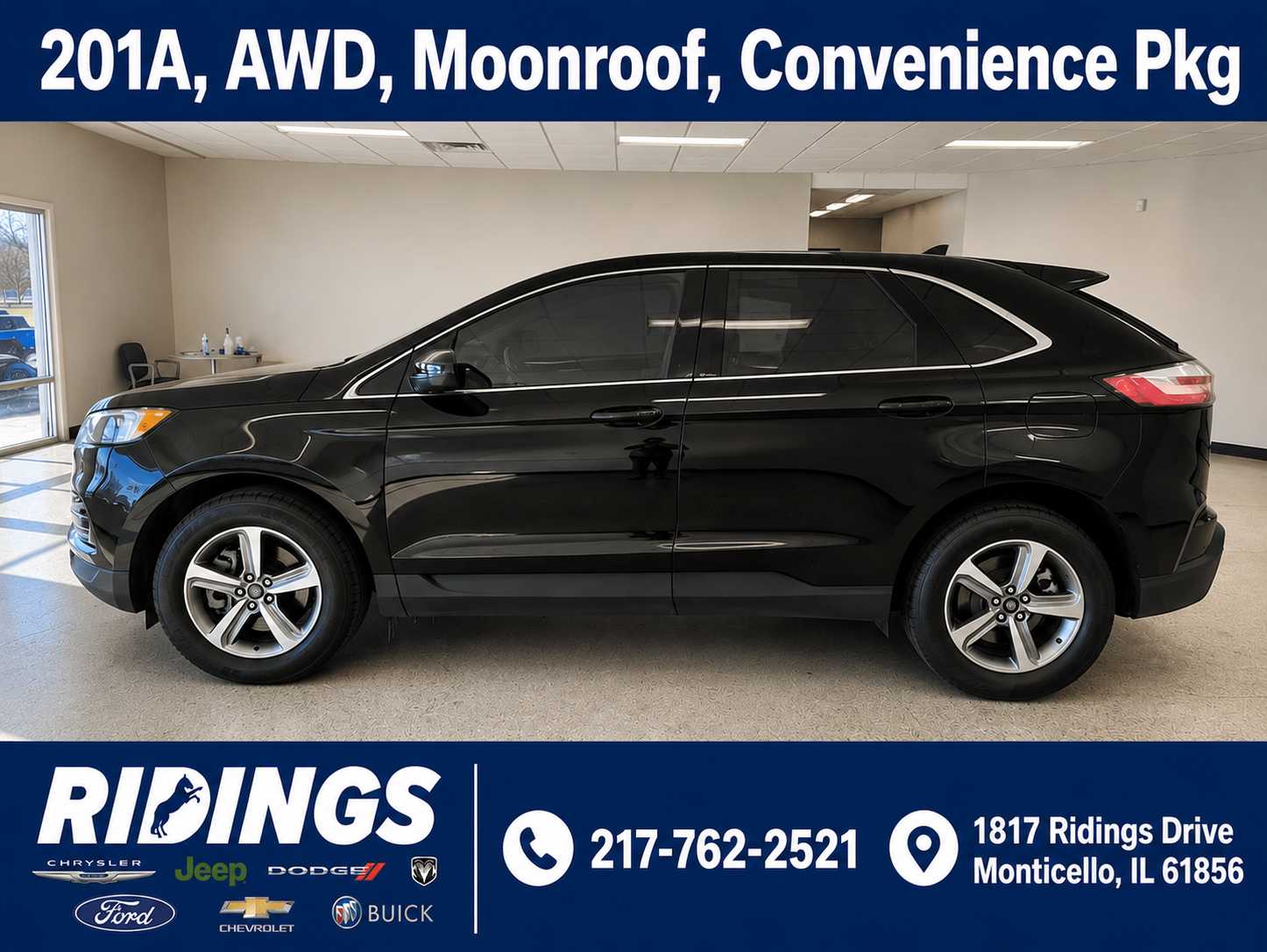 Agate Black Metallic 2024 Ford Edge SUV / Crossover All-Wheel Drive 8-Speed Automatic