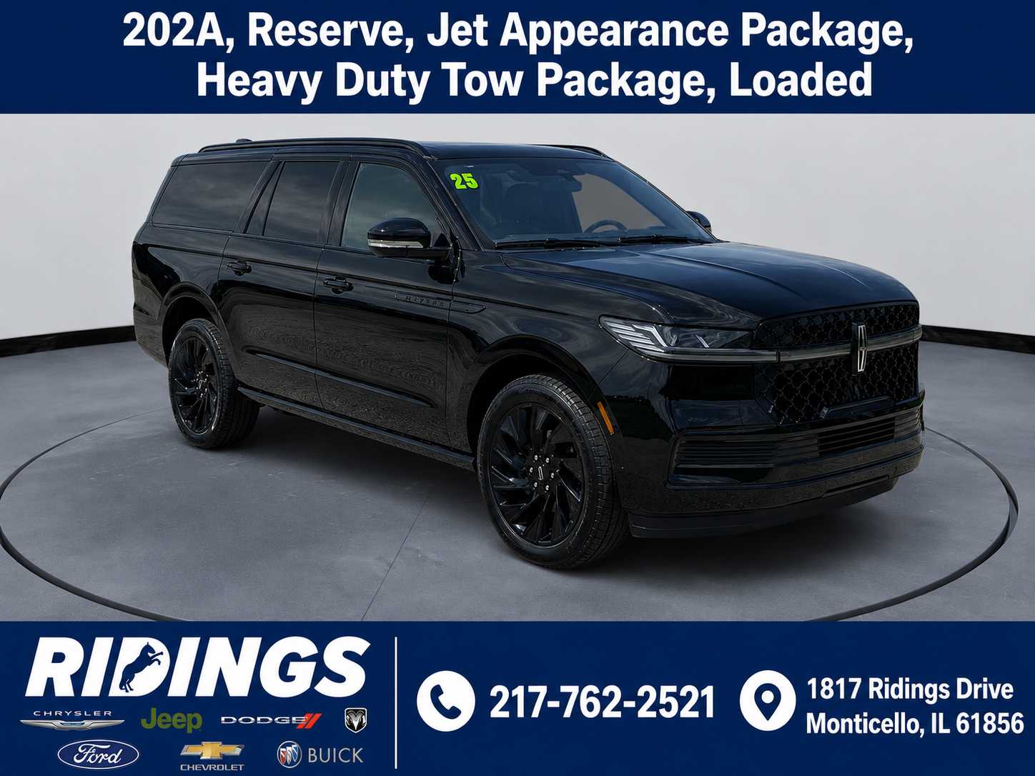 Infinite Black Metallic Clearcoat 2025 Lincoln Navigator SUV / Crossover Four-Wheel Drive Automatic