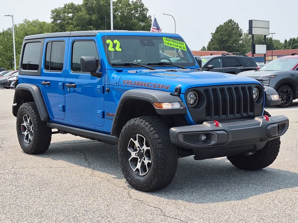 2022 Jeep Wrangler Unlimited Rubicon - Hydro Blue Pearlcoat exterior view 2