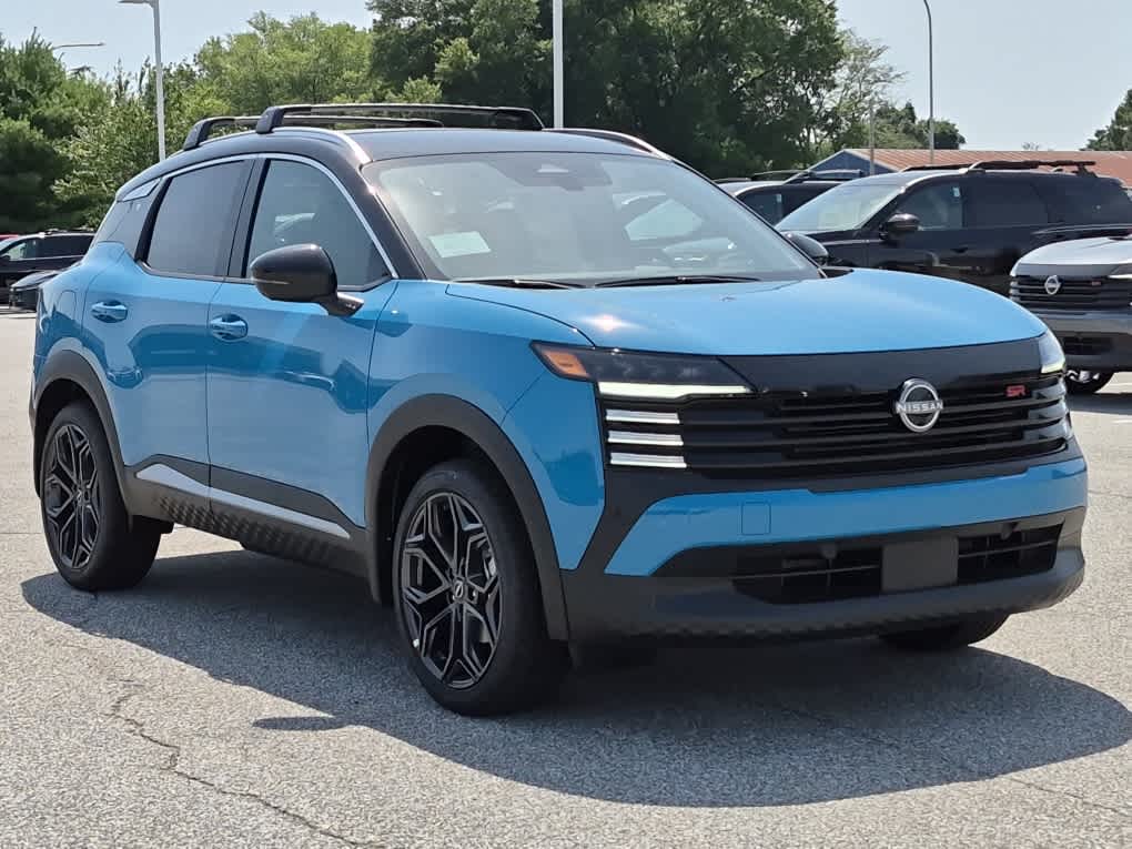 2026 Nissan Kicks SR - Arctic Ice Blue Metallic/Super Black exterior view 2