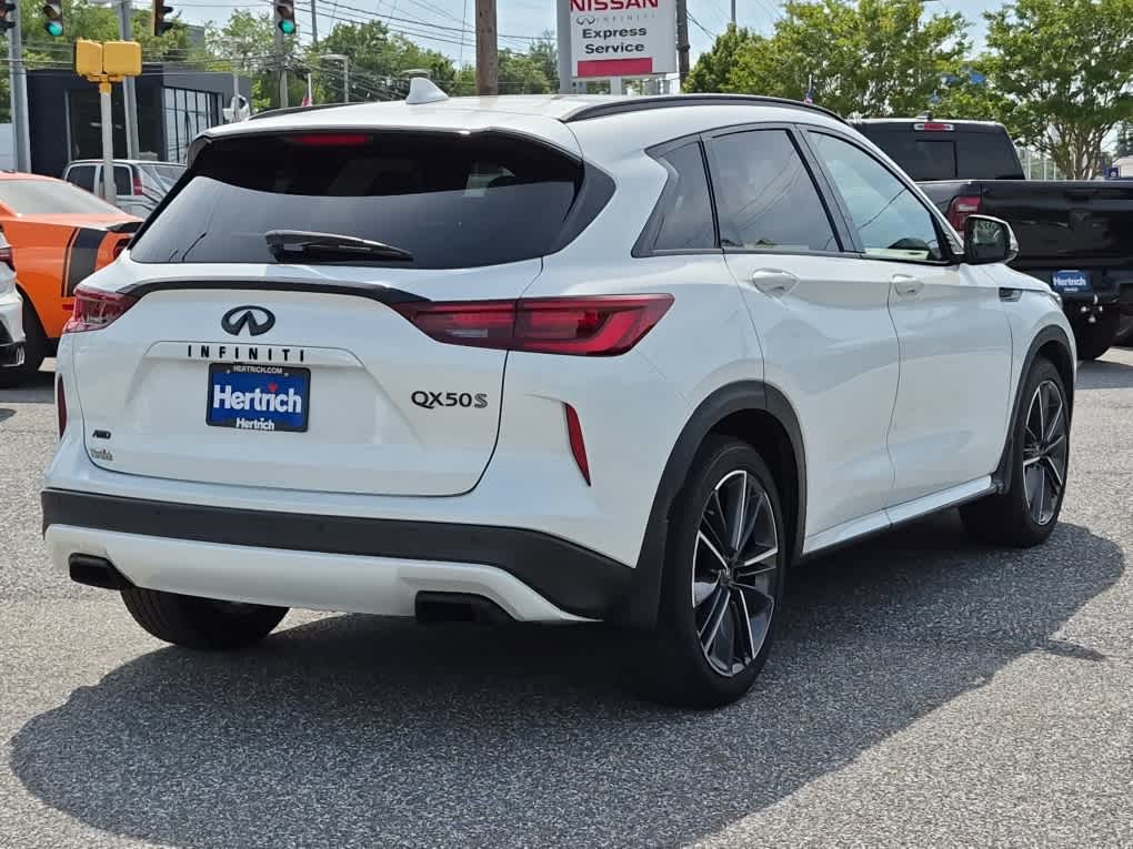 2023 INFINITI QX50 SPORT - Radiant White exterior view 3