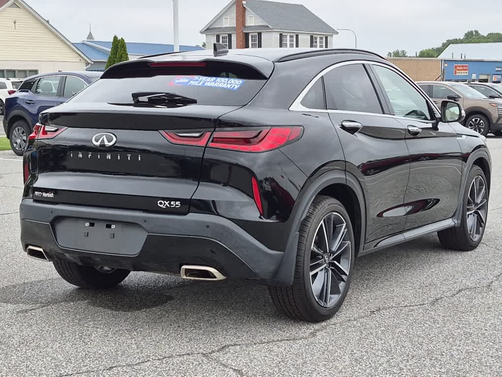 2023 INFINITI QX55 ESSENTIAL - Black Obsidian exterior view 3