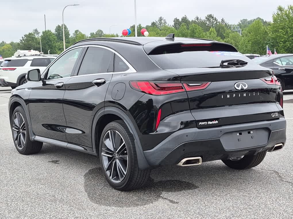 2023 INFINITI QX55 ESSENTIAL - Black Obsidian exterior view 4