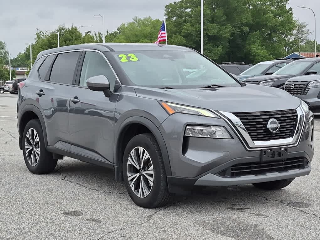 2023 Nissan Rogue SV - Gun Metallic exterior view 2